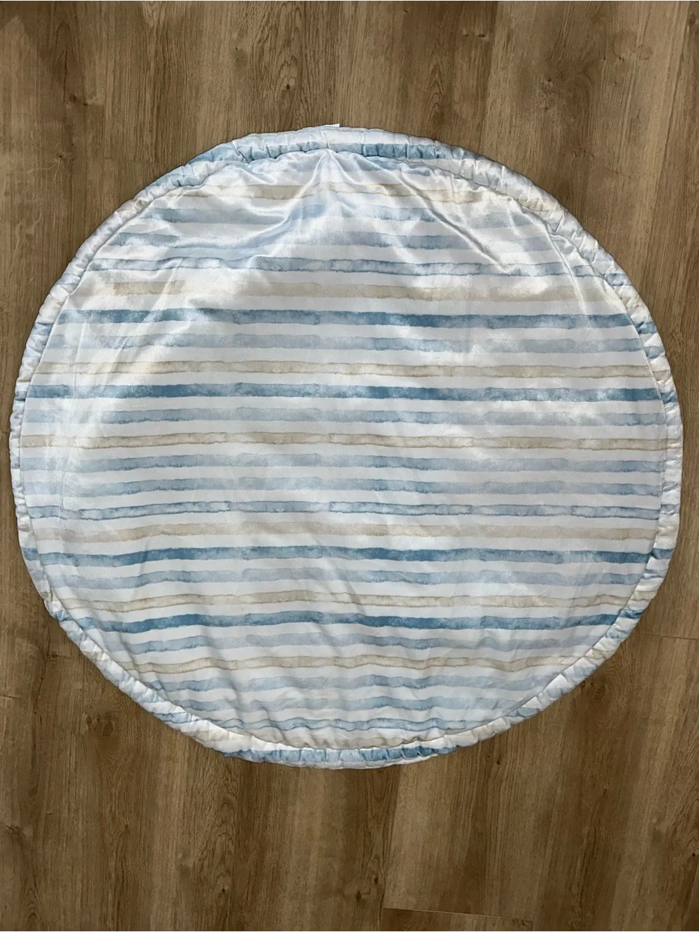 Soft Round Play Mat in Blue, Teal & Gold